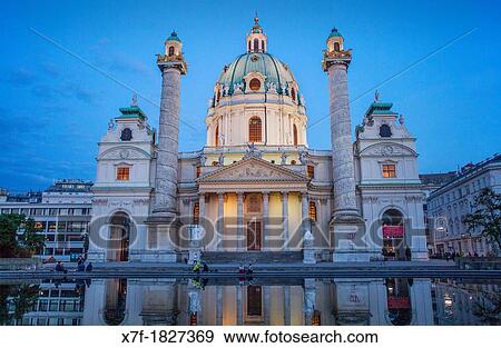 St Charles Church or Karlskirche, Vienna, Austria, Europe View Large Photo Image Stock Photo - St Charles Church or Karlskirche, Vienna, Austria, Europe. Fotosearch