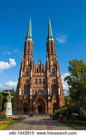 St Florian protestant church 1904 in Gothic revival style Praga district Warsaw Poland Europe View Large Photo Image Stock Photography - St Florian protestant church 1904 in Gothic revival style Praga district Warsaw Poland Europe. Fotosearch