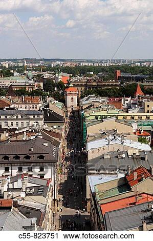 St Florian Street, St Florian Gate, Cracow, Krakow, Poland View Large Photo Image Stock Image - St Florian Street, St Florian Gate, Cracow, Krakow, Poland. Fotosearch