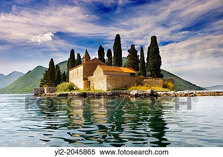 Stock Photography - St George Island Kotor Bay, Perast Monte.. Fotosearch
