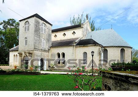 Stock Image - St James Anglican Church Bridgetown Barbados Caribbean Cruise NCL. Fotosearch