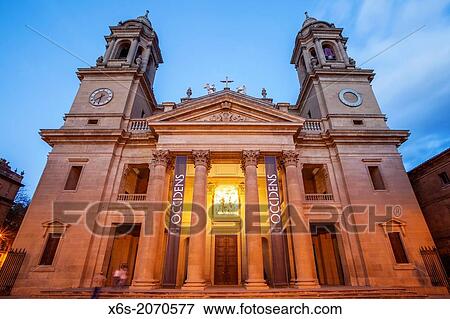 St. James way; Cathedral of Santa Maria la Real, Pamplona, Navarra, Spain. View Large Photo Image Stock Photo - St. James way; Cathedral of Santa Maria la Real, Pamplona, Navarra, Spain.. Fotosearch
