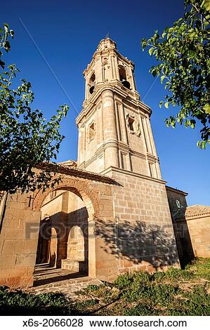 Stock Photo - St. James way; Church of San Andres at Villamayor de Monjardin, Navarra, Spain.. Fotosearch