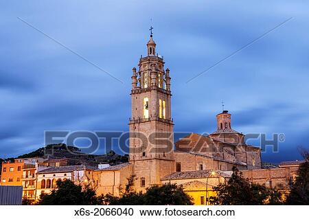 Stock Image - St. James way; Church of Santa Maria, Los Arcos, Navarra, Spain.. Fotosearch