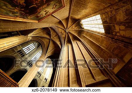 Stock Photo - St. Just and St. Pasteur cathedral, Narbonne. Aude, Languedoc-Roussillon, France, Europe.. Fotosearch