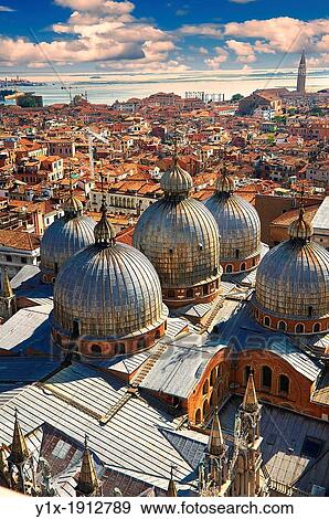 St Marks? Basilica roof from the Campinal of St Marks, Venice, Italy View Large Photo Image Stock Photo - St Marks? Basilica roof from the Campinal of St Marks, Venice, Italy. Fotosearch