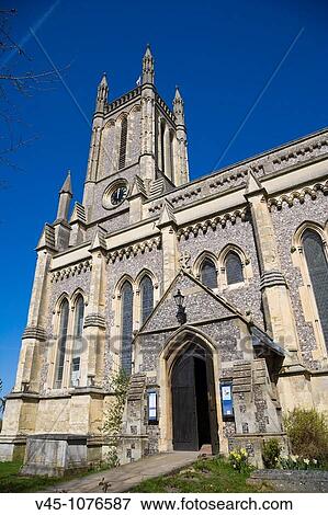 Stock Photo - St Mary's Church. Andover. Hampshire. England. UK.. Fotosearch