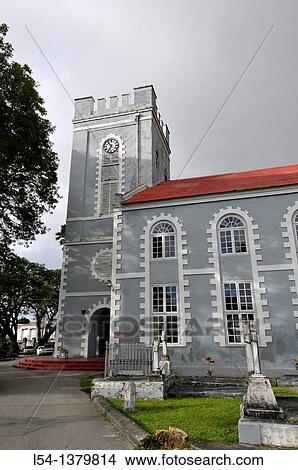 Picture - St Mary's Church Anglican Bridgetown Barbados Caribbean Cruise NCL. Fotosearch