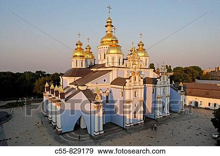 St Michael of the Golden Cupolas monastery, Kiev, Ukraine View Large Photo Image Stock Photo - St Michael of the Golden Cupolas monastery, Kiev, Ukraine. Fotosearch