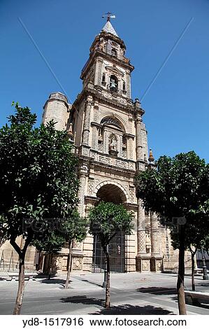 Stock Photograph - St. Michael's church, Jerez de la Frontera. CBdiz province, Andalusia, Spain. Fotosearch