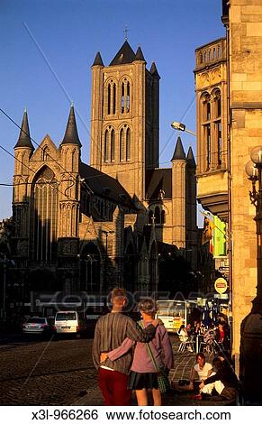 St Nicholas Church, Sint-Niklaaskerk, and Lakenhalle Ghent Flanders, Belgium View Large Photo Image Stock Photograph - St Nicholas Church, Sint-Niklaaskerk, and Lakenhalle Ghent Flanders, Belgium. Fotosearch