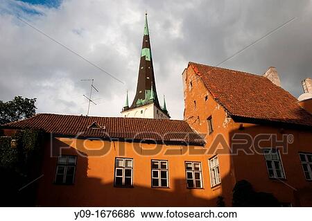 St Olaf's church, Old Town, Tallinn, Harju, Estonia View Large Photo Image Stock Photograph - St Olaf's church, Old Town, Tallinn, Harju, Estonia. Fotosearch