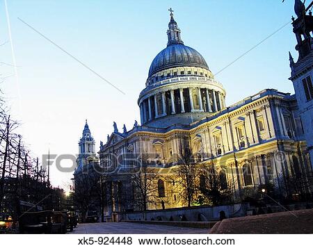 St. Paul's Cathedral at dusk. London. England View Large Photo Image Stock Photo - St. Paul's Cathedral at dusk. London. England. Fotosearch