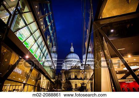 St Pauls Cathedral reflected in glass walls of One New Change in London. View Large Photo Image Stock Image - St Pauls Cathedral reflected in glass walls of One New Change in London.. Fotosearch