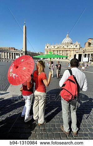 St. Peter's square and St. Peter's Basilica. Vatican city. Rome. Italy. View Large Photo Image Picture - St. Peter's square and St. Peter's Basilica. Vatican city. Rome. Italy.. Fotosearch