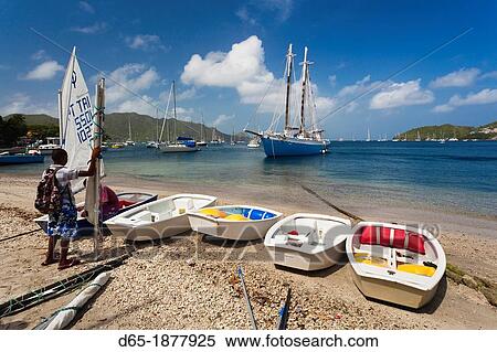 St Vincent and the Grenadines, Bequia, Port Elizabeth, Admiralty Bay, sailing school, NR View Large Photo Image Stock Photography - St Vincent and the Grenadines, Bequia, Port Elizabeth, Admiralty Bay, sailing school, NR. Fotosearch