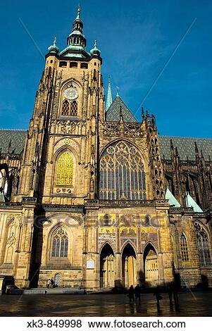 St Vitus cathedral at Hradcany the castle area in Prague Czech Republic Europe View Large Photo Image Stock Photo - St Vitus cathedral at Hradcany the castle area in Prague Czech Republic Europe. Fotosearch
