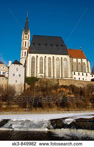 St Vitus cathedral by River Vltava in Cesky Krumlov Czech Republic Europe View Large Photo Image Stock Image - St Vitus cathedral by River Vltava in Cesky Krumlov Czech Republic Europe. Fotosearch