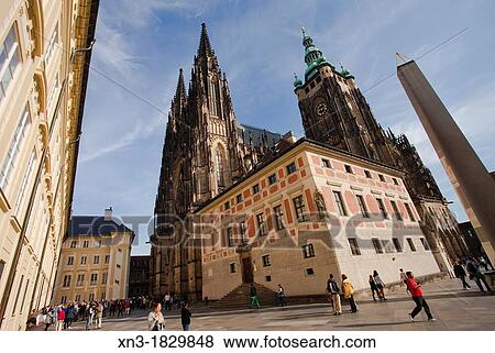 St Vitus Cathedral, Prague Castle, Prague, Czech Republic, Europe. View Large Photo Image Stock Photo - St Vitus Cathedral, Prague Castle, Prague, Czech Republic, Europe.. Fotosearch