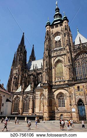 St. Vitus cathedral, Prague Castle, Prague, Czech Republic View Large Photo Image Stock Photograph - St. Vitus cathedral, Prague Castle, Prague, Czech Republic. Fotosearch