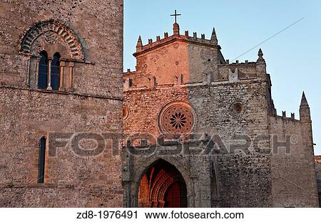 Stock Image - sta. maria della asunta church in eriche, sicily.. Fotosearch