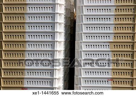 Stock Photography - Stackable Plastic Boxes.. Fotosearch