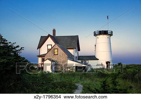 Stage Harbor Lighthouse, Chatham, Cape Cod, Massachusetts, USA Also known as Harding's Beach Lighthouse 1880 View Large Photo Image Picture - Stage Harbor Lighthouse, Chatham, Cape Cod, Massachusetts, USA Also known as Harding's Beach Lighthouse 1880. Fotosearch