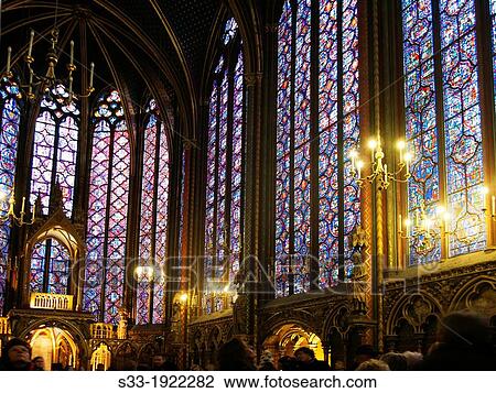 Stained glass in Sainte Chapelle Paris France View Large Photo Image Stock Image - Stained glass in Sainte Chapelle Paris France. Fotosearch