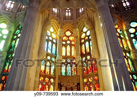 Stained glass window at the Sagrada Familia temple by Gaud?, Barcelona. Catalonia, Spain View Large Photo Image Stock Image - Stained glass window at the Sagrada Familia temple by Gaud?, Barcelona. Catalonia, Spain. Fotosearch