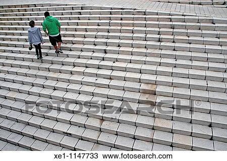 Stock Image - Staircase, Badalona, Catalonia, Spain.. Fotosearch