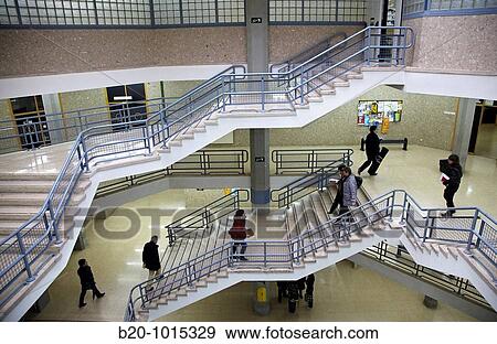 Stock Photo - Stairs, School of Journalism and Communications, University of the Basque Country (UPV/ EHU), Leioa, Bizkaia, Euskadi, Spain. Fotosearch