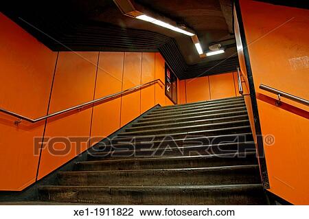 stairs, subway, Barcelona, Catalonia, Spain. View Large Photo Image Stock Image - stairs, subway, Barcelona, Catalonia, Spain.. Fotosearch