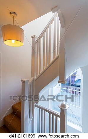Stairwell white. View Large Photo Image Stock Photo - Stairwell white.. Fotosearch