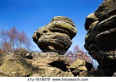 Standing Stone at Brimham Rocks North Yorkshire England View Large Photo Image Stock Photo - Standing Stone at Brimham Rocks North Yorkshire England. Fotosearch
