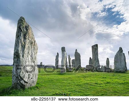Standing Stones of Callanish (Callanish 1) on the Isle of Lewis in the Outer Hebrides. View Large Photo Image Stock Photo - Standing Stones of Callanish (Callanish 1) on the Isle of Lewis in the Outer Hebrides.. Fotosearch