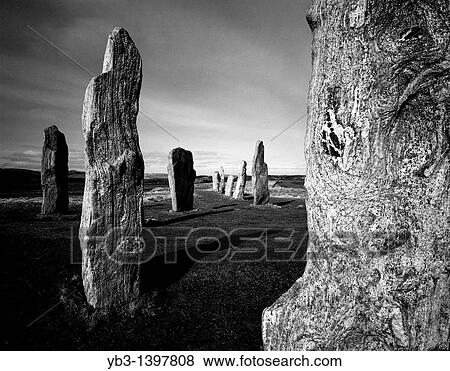 Standing Stones of Callanish, Isle of Lewis, Scotland View Large Photo Image Stock Photo - Standing Stones of Callanish, Isle of Lewis, Scotland. Fotosearch