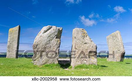 Standing Stones of Stenness, part of the UNESCO world heritage site Heart of Neolithic Orkney. View Large Photo Image Stock Photo - Standing Stones of Stenness, part of the UNESCO world heritage site Heart of Neolithic Orkney.. Fotosearch