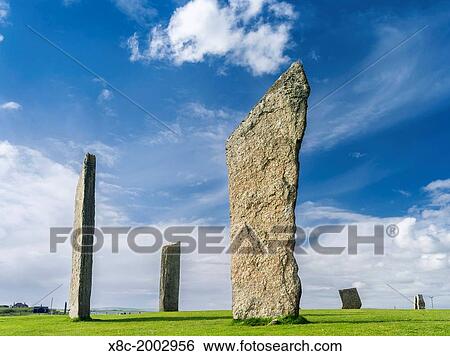 Standing Stones of Stenness, part of the UNESCO world heritage site Heart of Neolithic Orkney. View Large Photo Image Stock Photograph - Standing Stones of Stenness, part of the UNESCO world heritage site Heart of Neolithic Orkney.. Fotosearch