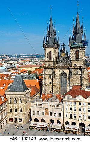 Staromestsk? Namesti. Old Town Square. View from old town hall. Prague. Czech Republic. View Large Photo Image Stock Image - Staromestsk? Namesti. Old Town Square. View from old town hall. Prague. Czech Republic.. Fotosearch