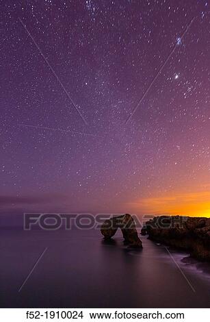 Stars, Castro de las Gaviotas, Nueva de Llanes, Llanes council, Cantabrian sea, Asturias, Spain, Europe View Large Photo Image Picture - Stars, Castro de las Gaviotas, Nueva de Llanes, Llanes council, Cantabrian sea, Asturias, Spain, Europe. Fotosearch