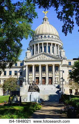 State Capitol Jackson Mississippi MS US View Large Photo Image Stock Image - State Capitol Jackson Mississippi MS US. Fotosearch