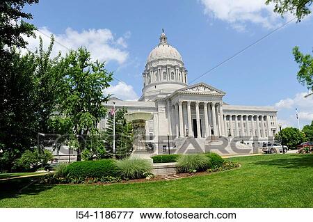 State Capitol Jefferson City Missouri View Large Photo Image Stock Photo - State Capitol Jefferson City Missouri. Fotosearch