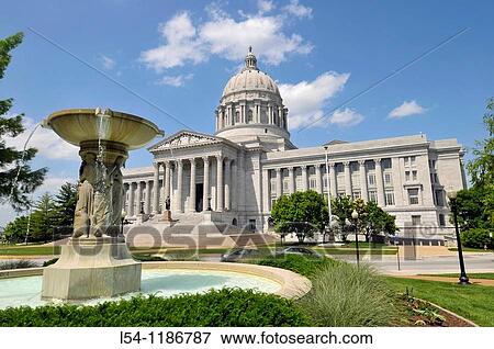 State Capitol Jefferson City Missouri View Large Photo Image Stock Photo - State Capitol Jefferson City Missouri. Fotosearch