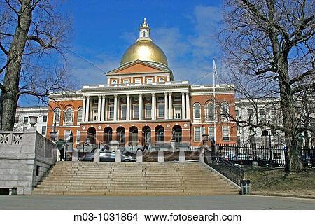 State House Boston Massachusetts Usa New England Capital Government Historic Picture M03 Fotosearch