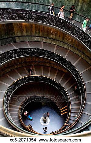 State of the Vatican City Italy Circular staircase inside the Vatican Museums. View Large Photo Image Picture - State of the Vatican City Italy Circular staircase inside the Vatican Museums.. Fotosearch