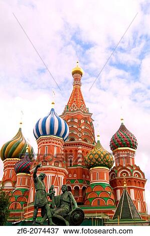 Statue in Red Square St. Basils in Moscow Russia. View Large Photo Image Stock Photo - Statue in Red Square St. Basils in Moscow Russia.. Fotosearch