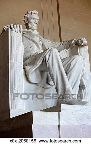 Statue of Abraham Lincoln at the Lincoln memorial, Washington D. C., USA. View Large Photo Image Stock Photograph - Statue of Abraham Lincoln at the Lincoln memorial, Washington D. C., USA.. Fotosearch