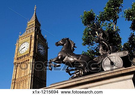 Statue of Boudicca, Queen of the Iceni, and Big Ben, London, England, UK View Large Photo Image Picture - Statue of Boudicca, Queen of the Iceni, and Big Ben, London, England, UK. Fotosearch