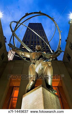 Statue of the god atlas in Rockefeller Plaza? s, New York City, USA View Large Photo Image Stock Photo - Statue of the god atlas in Rockefeller Plaza? s, New York City, USA. Fotosearch