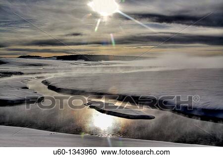 Steam and sun surround Alum Creek in the Hayden Valley at Yellowstone National Park, Wyoming View Large Photo Image Stock Image - Steam and sun surround Alum Creek in the Hayden Valley at Yellowstone National Park, Wyoming. Fotosearch